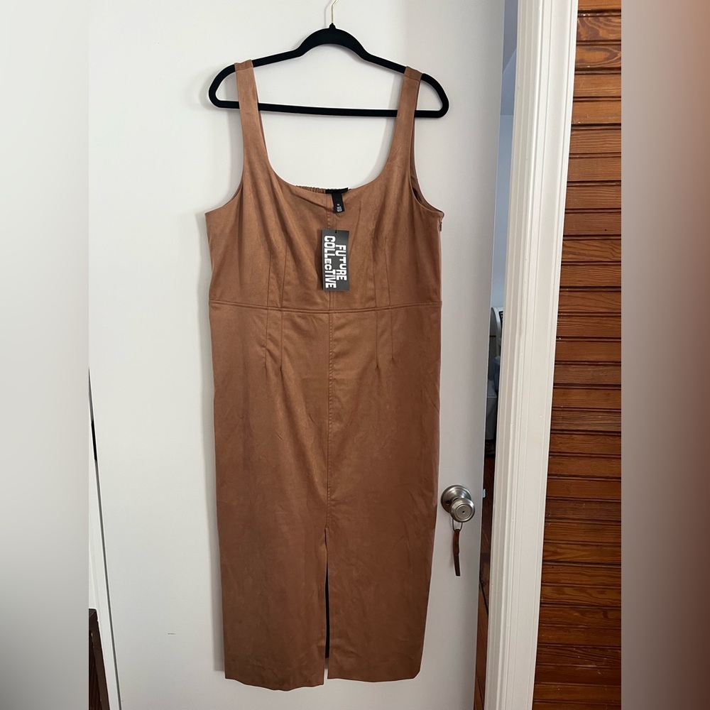Culture Collide Brown Midi Dress
